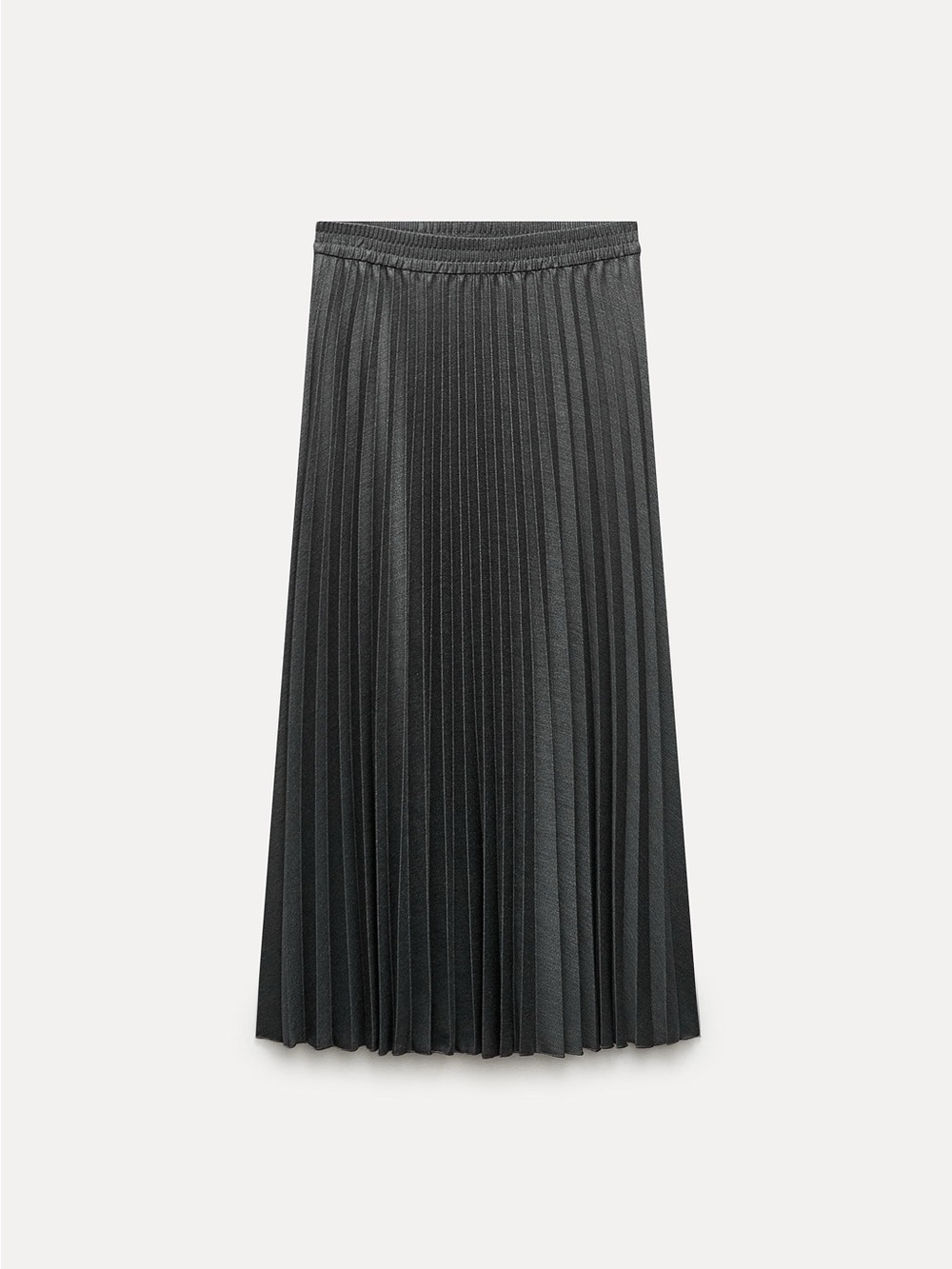 Zara | Grey Pleated Midi Skirt